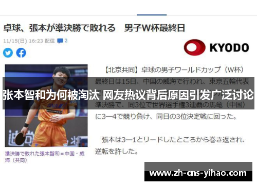 张本智和为何被淘汰 网友热议背后原因引发广泛讨论